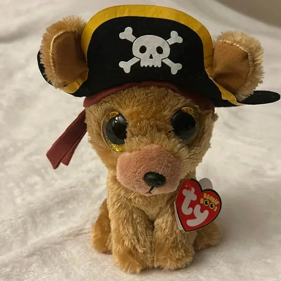 🦖 🏴☠️ Ty beanie baby Rowan the pirate dog. NWT. 🐶 - Picture 1 of 7